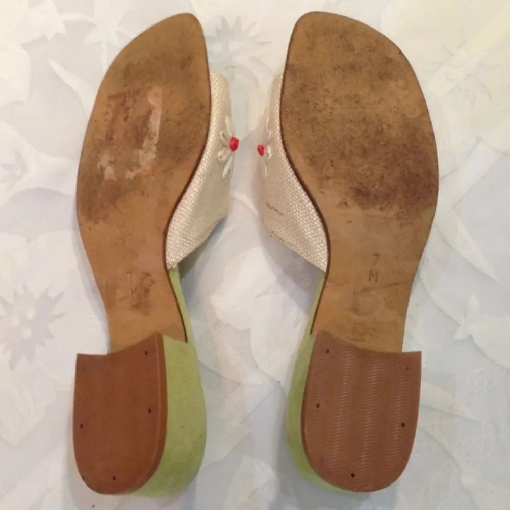 Vintage Zalo Sandals With Flowers - Picture 5 of 6